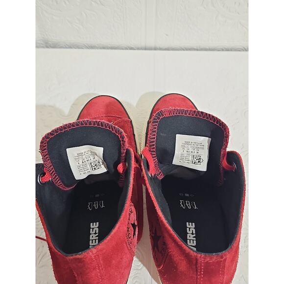 Converse Chuck Taylor Suede Lux Wedge Heel High Top Womens 9 Burgundy Sneaker - Picture 12 of 16